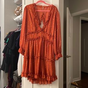 Orange starry dress